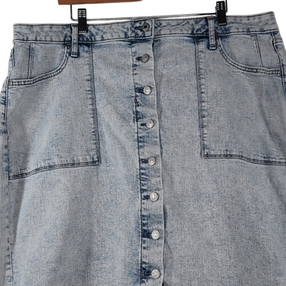 Sonoma Light Blue Denim Pencil Midi Skirt - Picture 2 of 12